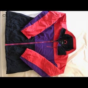 Multi-colored North Face ski jacket